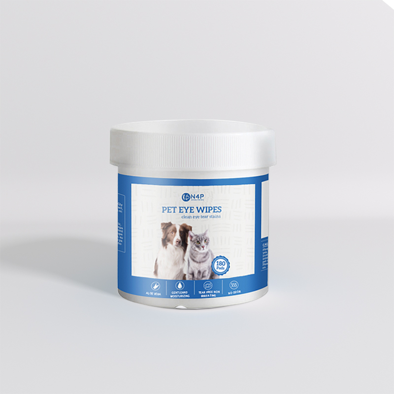 Say Goodbye to Tear Stains with N4P Pet Eye Wipes for Dogs and Cats