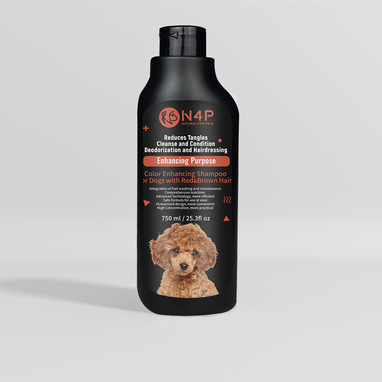 Pets Shampoo Color Enhancing Purpose 750ml for Dogs with Red & Brown Hair