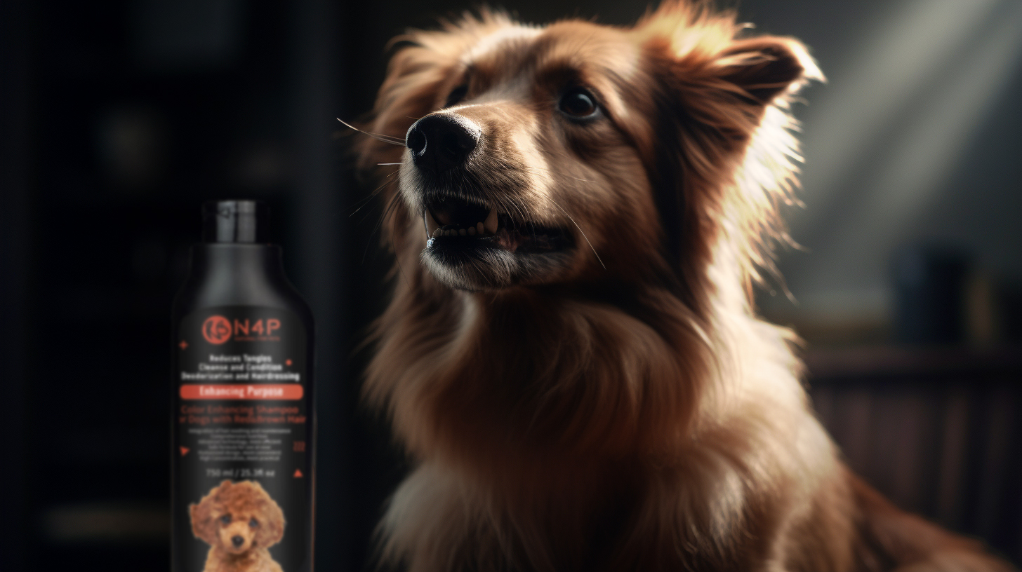 N4P’s Enhancing Shampoo, the perfect solution for your dogs with reddish-brown coats!