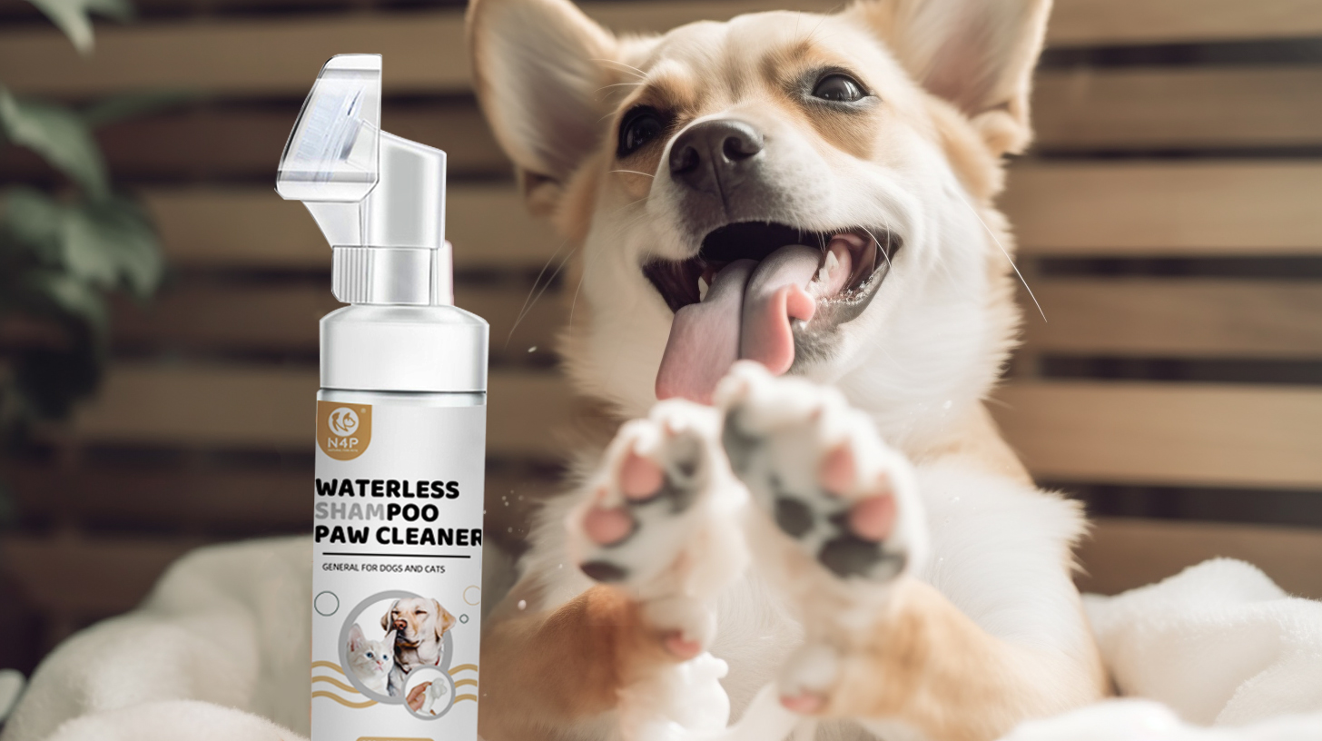 Elevate Paw Hygiene with N4P Pet Paw Cleaner Waterless Shampoo!